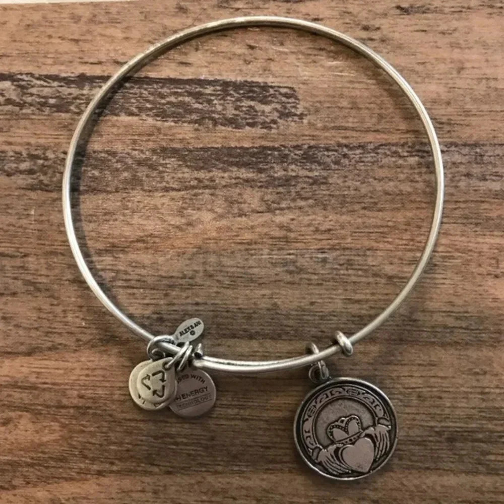 alex & ani silver claddagh bracelet